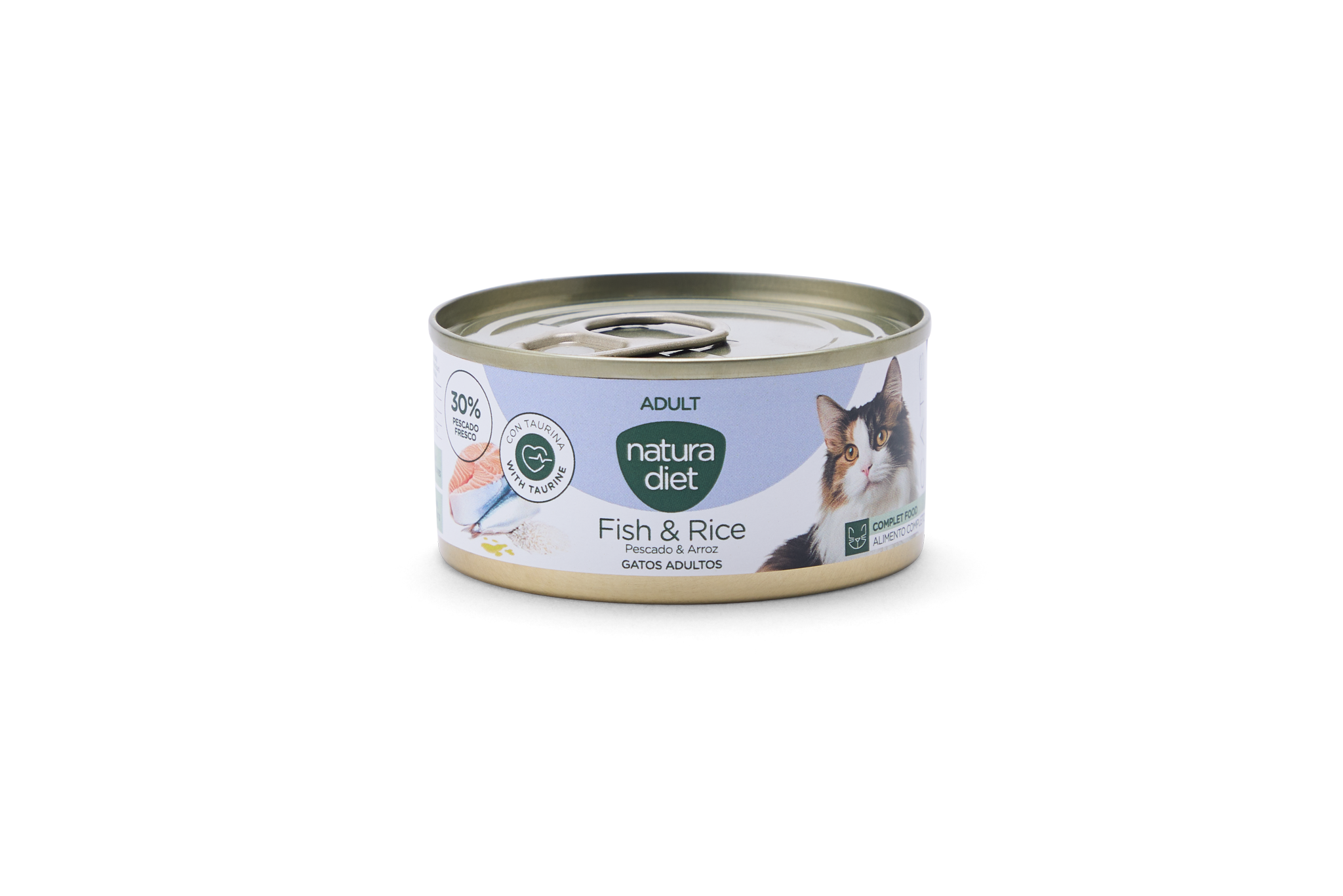 Natura Diet Cat Paté Adult Fish & Rice 85g — Bichomania