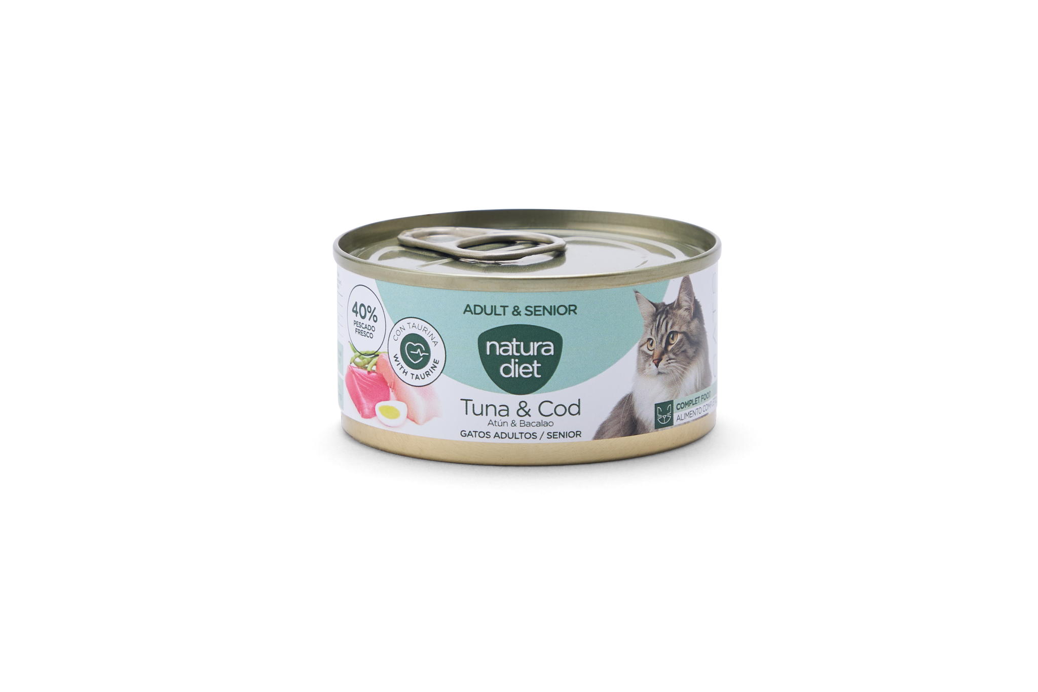 Natura Diet Cat Paté Adult & Senior Tuna & Cod 85g — Bichomania