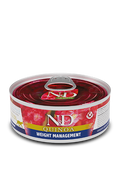 Farmina N&D Quinoa Cat Húmedo — Weight Management Cordero 80g