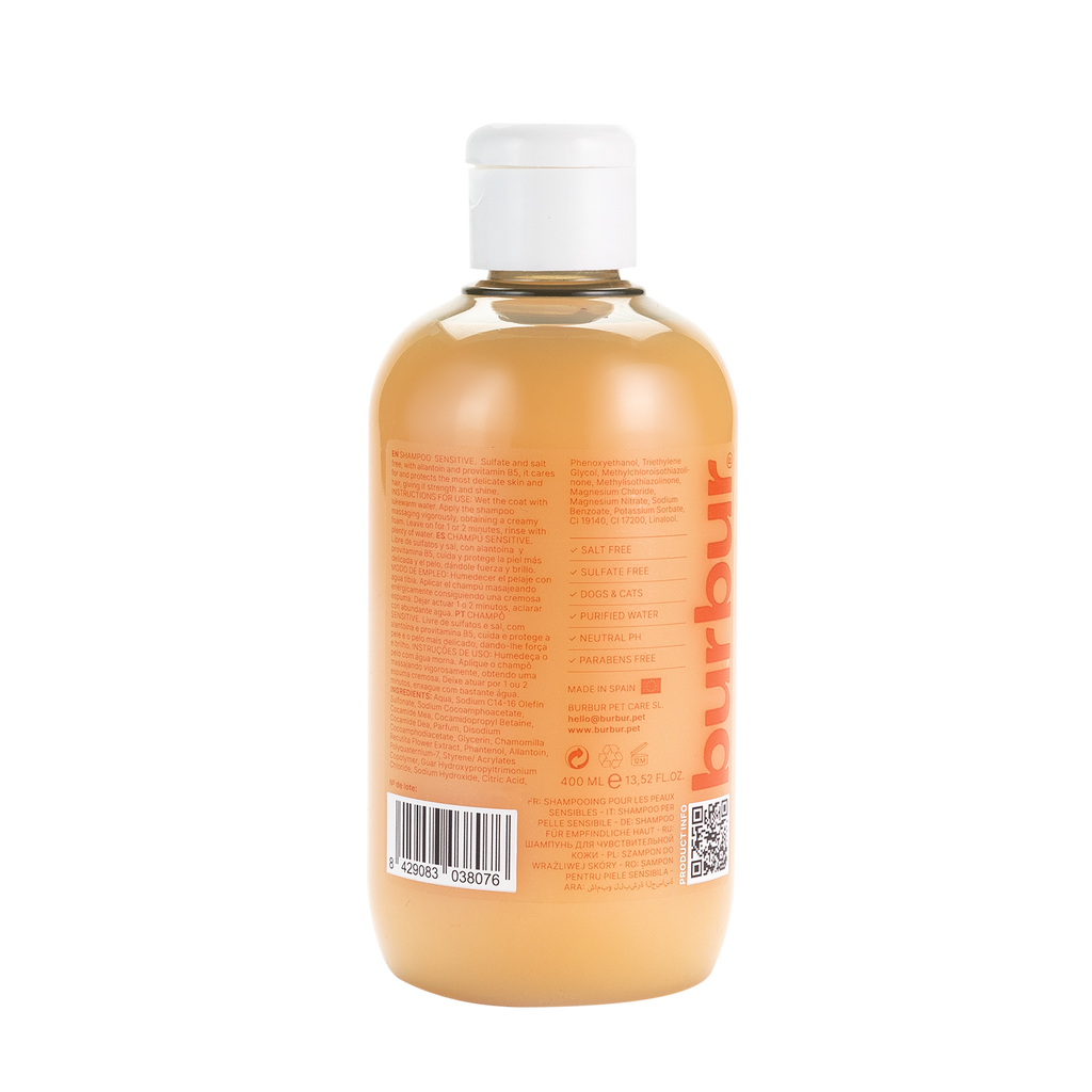 champú sensitive burbur para piel sensibles 400 ml
