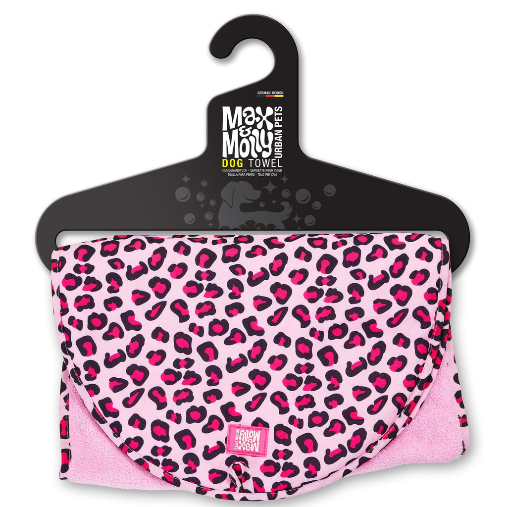 Dog Towel - Leopard Pink