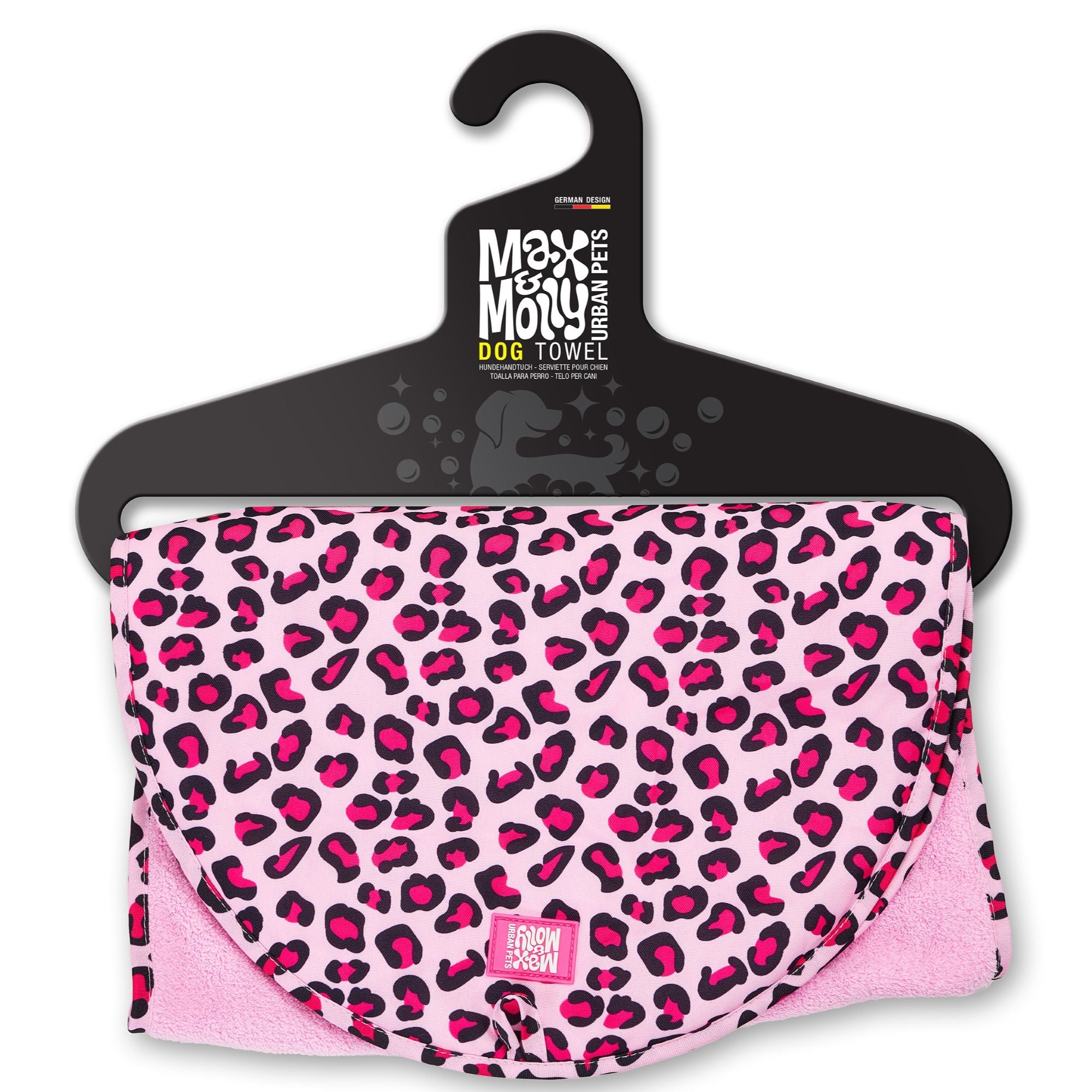 Dog Towel - Leopard Pink
