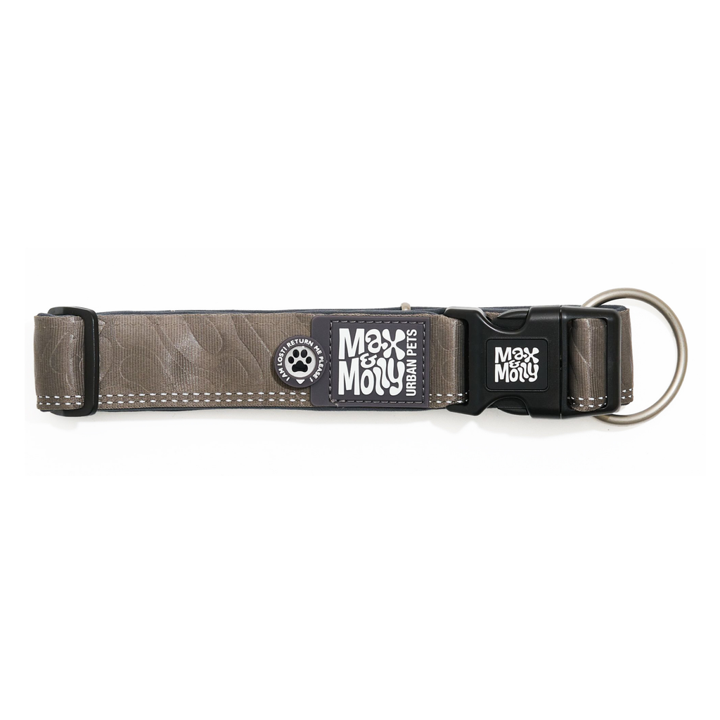 Detalle del collar Ancho Smart ID Matrix 2.0 Stone para perros de Max & Molly