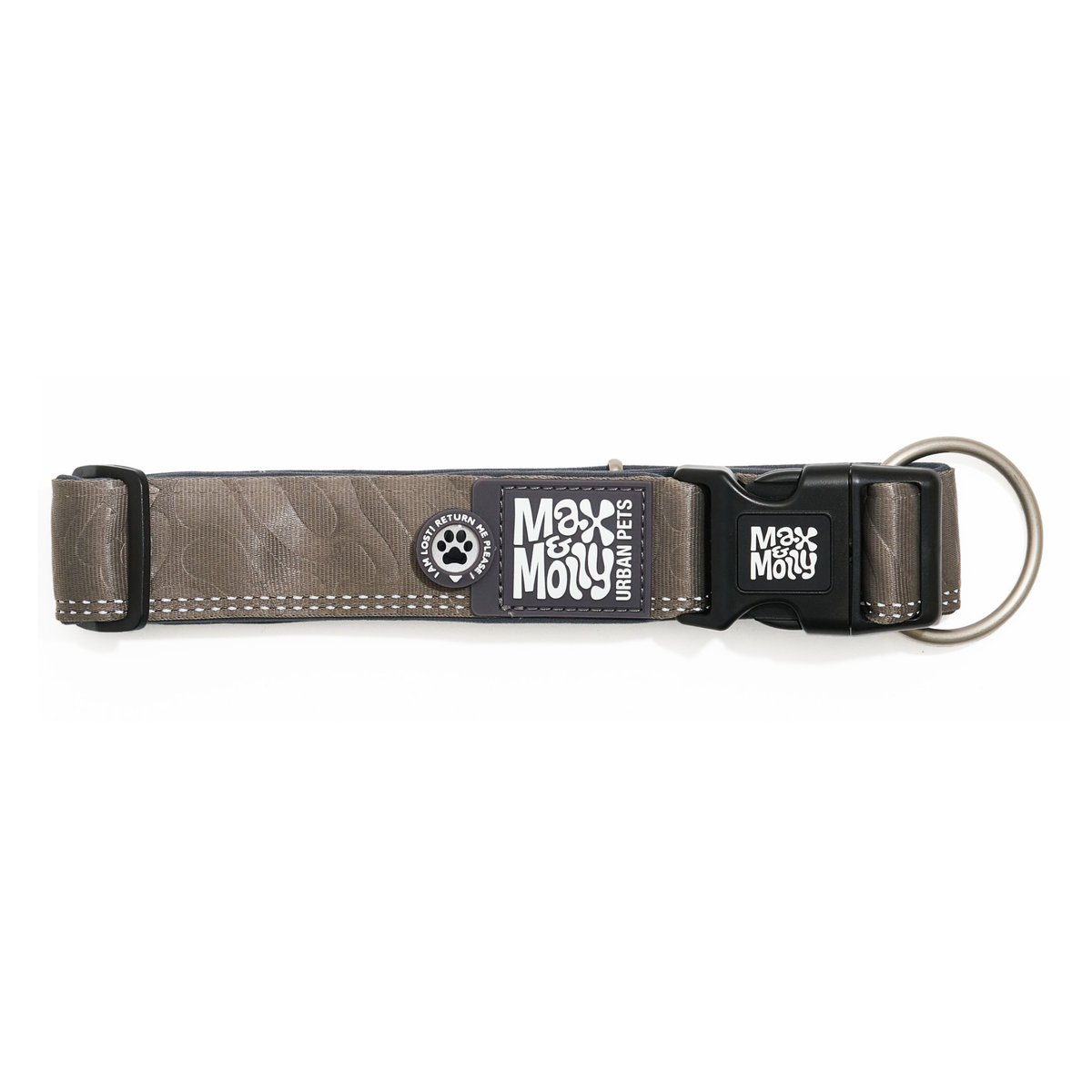 Detalle del collar Ancho Smart ID Matrix 2.0 Stone para perros de Max & Molly