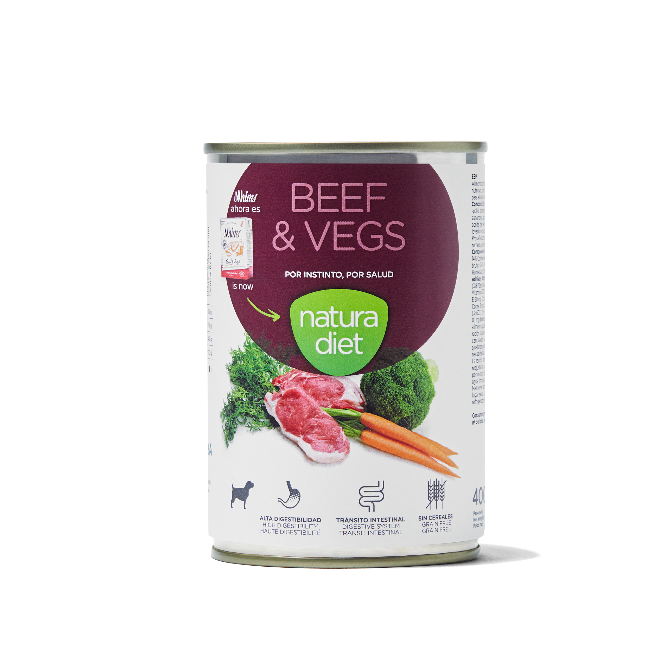 Natura Diet Dog Beef & Vegetables (Húmedo) 400g — Bichomania