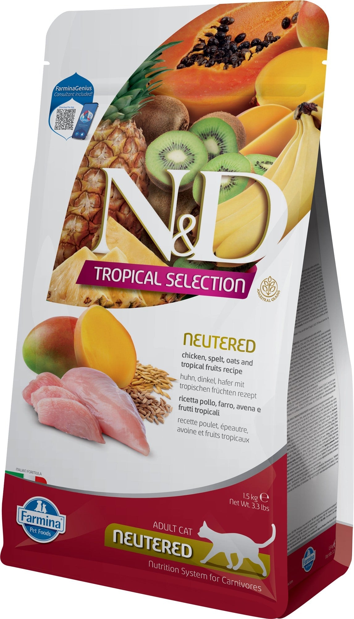 Farmina N&D Cat — Tropical Selection Pollo Neutered 1,5Kg — 8010276042200