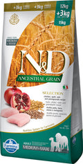 Farmina N&D Dog — Ancestral Pollo & Granada Adult Med/Max 15Kg — 8010276038135