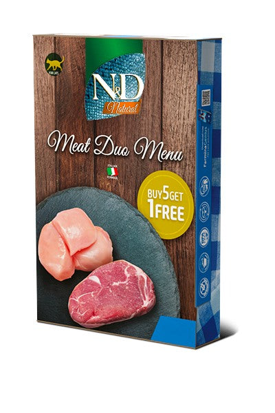 Farmina N&D Natural Cat — Menú Carne Duo 6 sobres — 8606014106749
