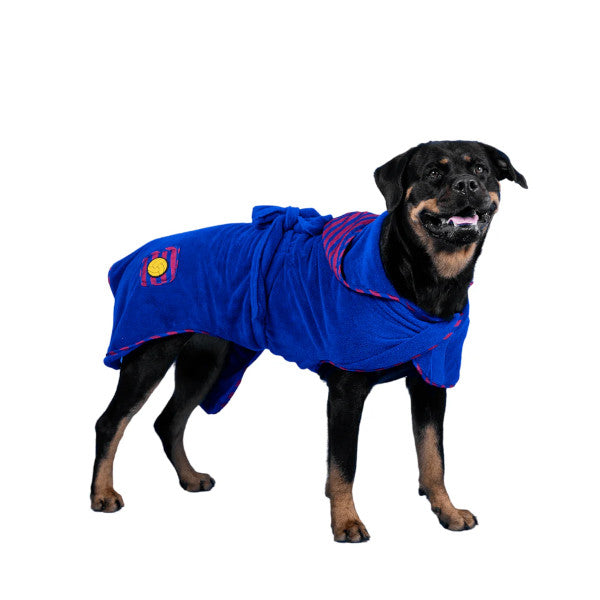 Bathrobe Futbol Club Barcelona Max & Molly para perros