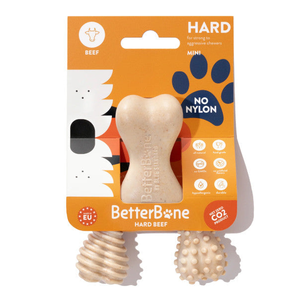 Hueso masticable BetterBone Hard Beef para perros