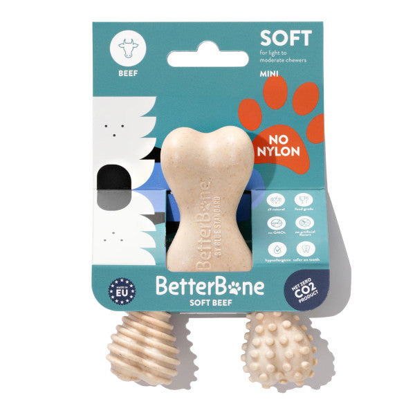 Hueso masticable BetterBone Soft Beef para perros