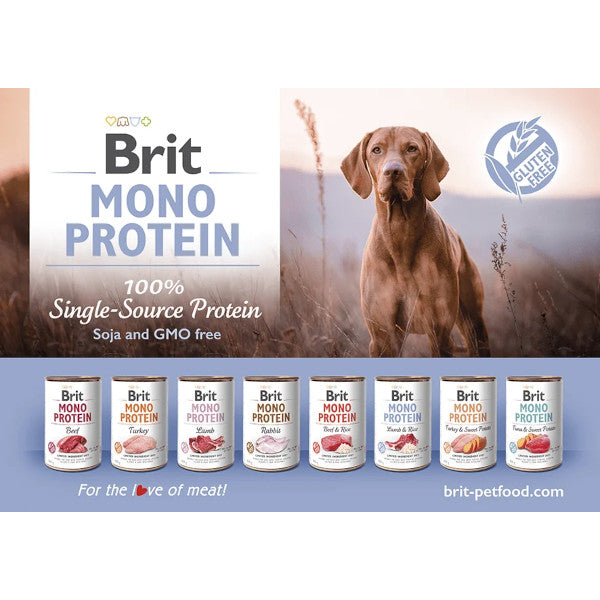 Brit Mono proteína Turkey (Pavo) y Boniato lata para perros