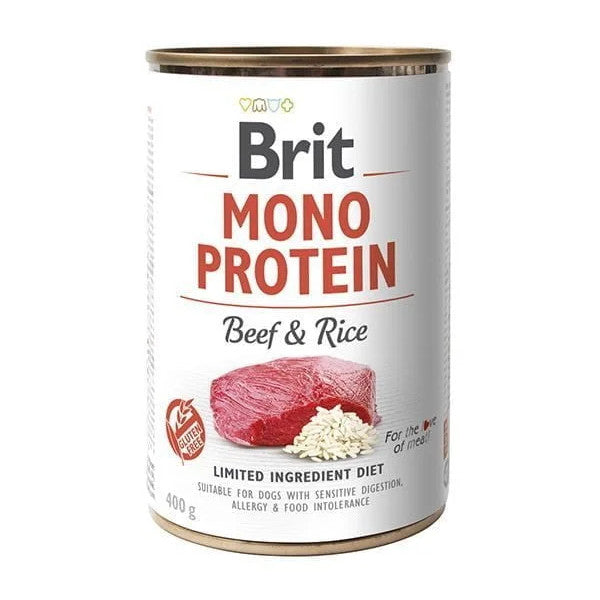Brit Mono proteína Beef (buey) y Arroz lata para perros
