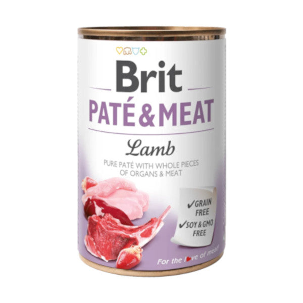 Brit Paté & Meat Cordero 800g comida húmeda para perros