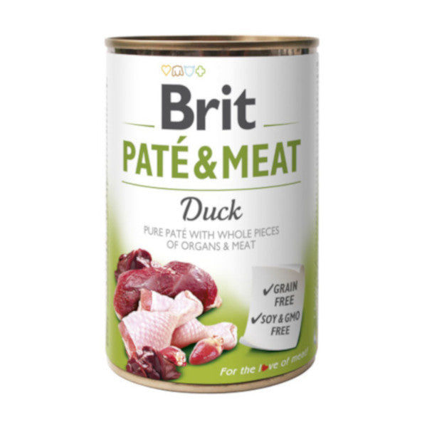 Brit Paté & Meat Pato 800g comida húmeda para perros