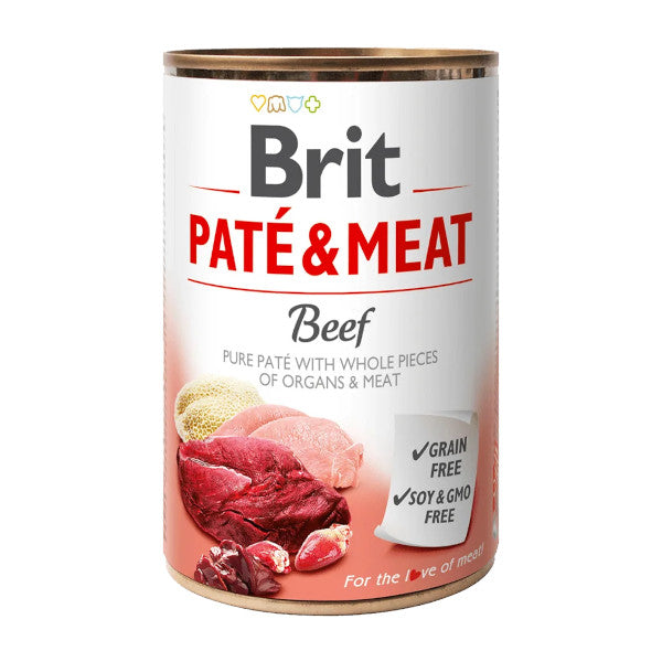 Brit Paté & Meat Ternera 800g comida húmeda para perros