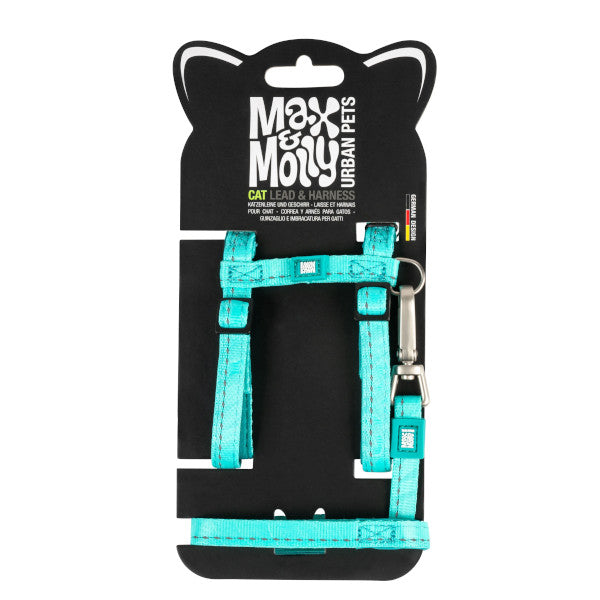 Arnés Matrix 2.0 Turquoise en H Max & Molly para gatos