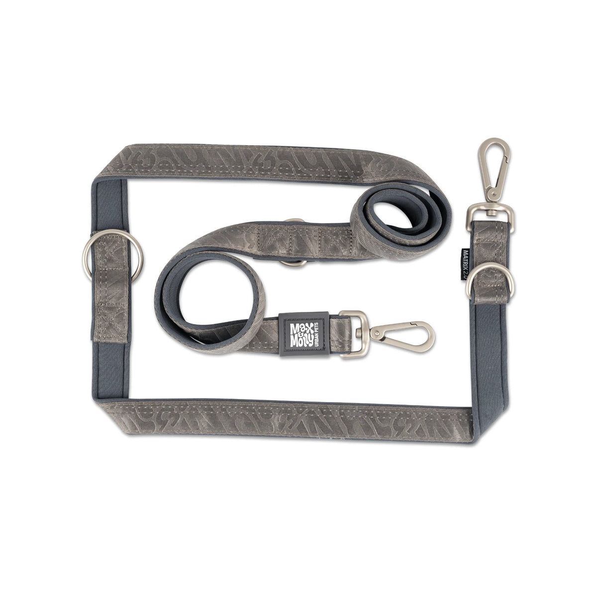 Detalle de la correa multifunción Matrix 2.0 Stone para perros