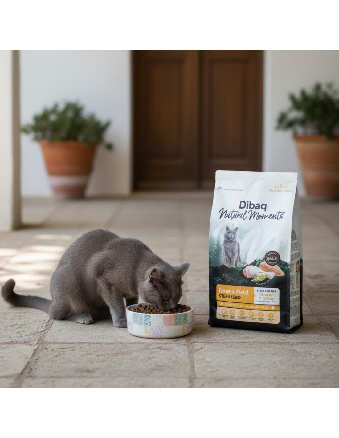 Dibaq Natural Moments 5 Star Pollo y Pavo para gatos adultos esterilizados