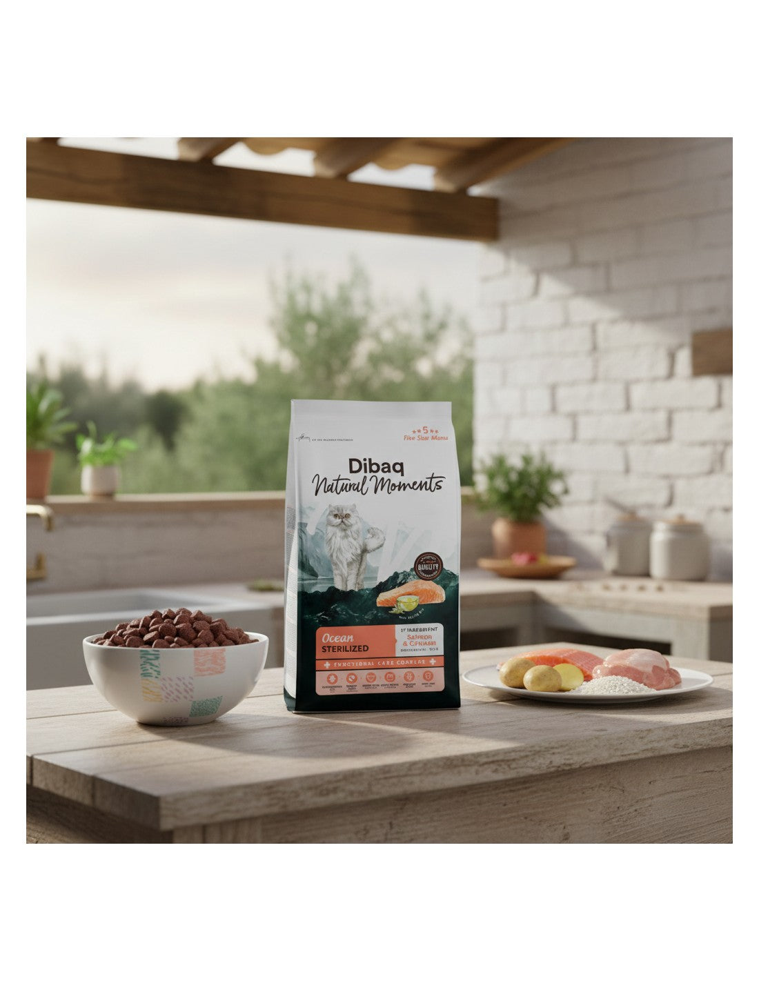 Dibaq Natural Moments 5 Star Salmón para gatos esterilizados
