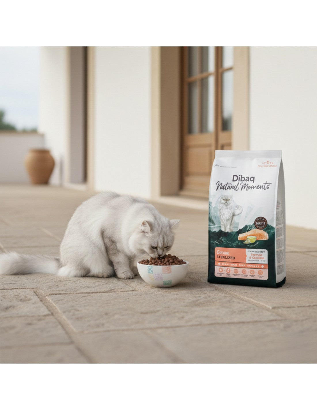 Dibaq Natural Moments 5 Star Salmón para gatos esterilizados