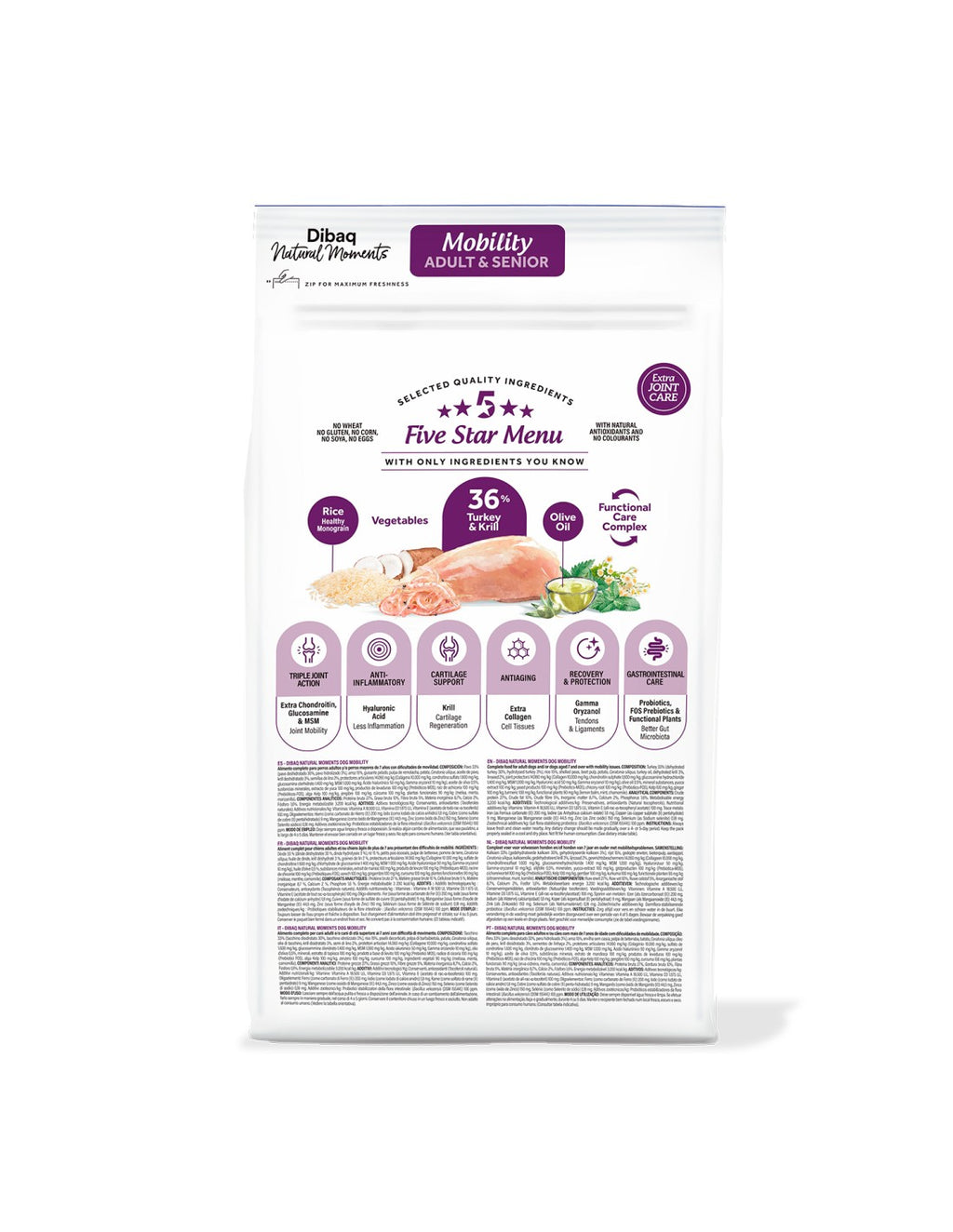 Dibaq Natural Moments 5 Star Mobility para perros adultos/ senior