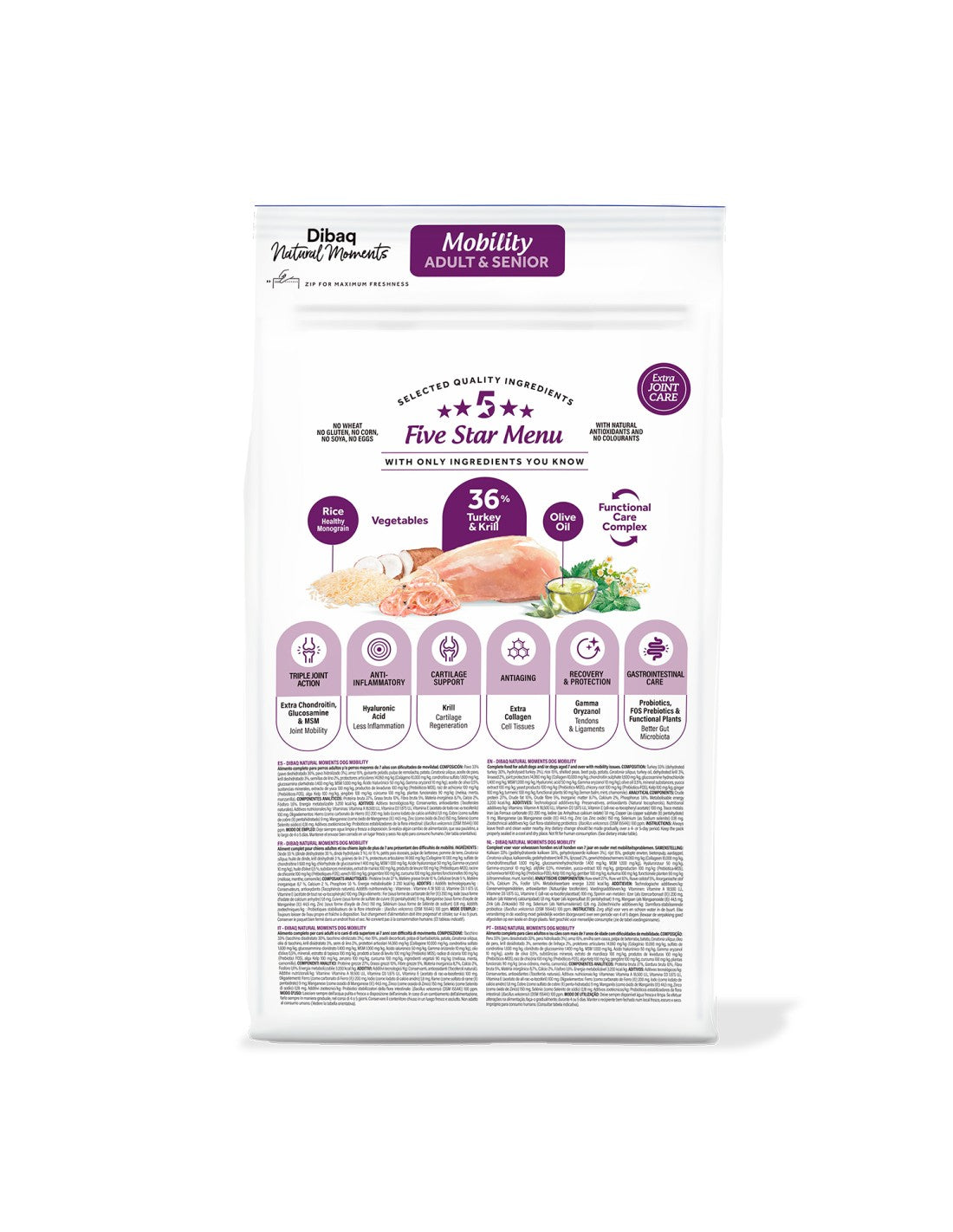 Dibaq Natural Moments 5 Star Mobility para perros adultos/ senior