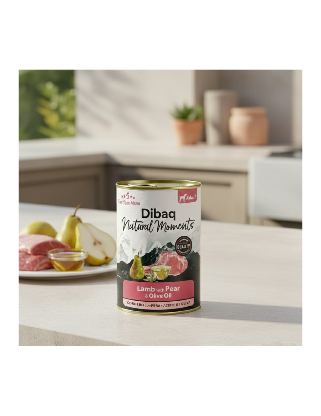 Dibaq Natural Moments Cordero con Pera para perros adultos