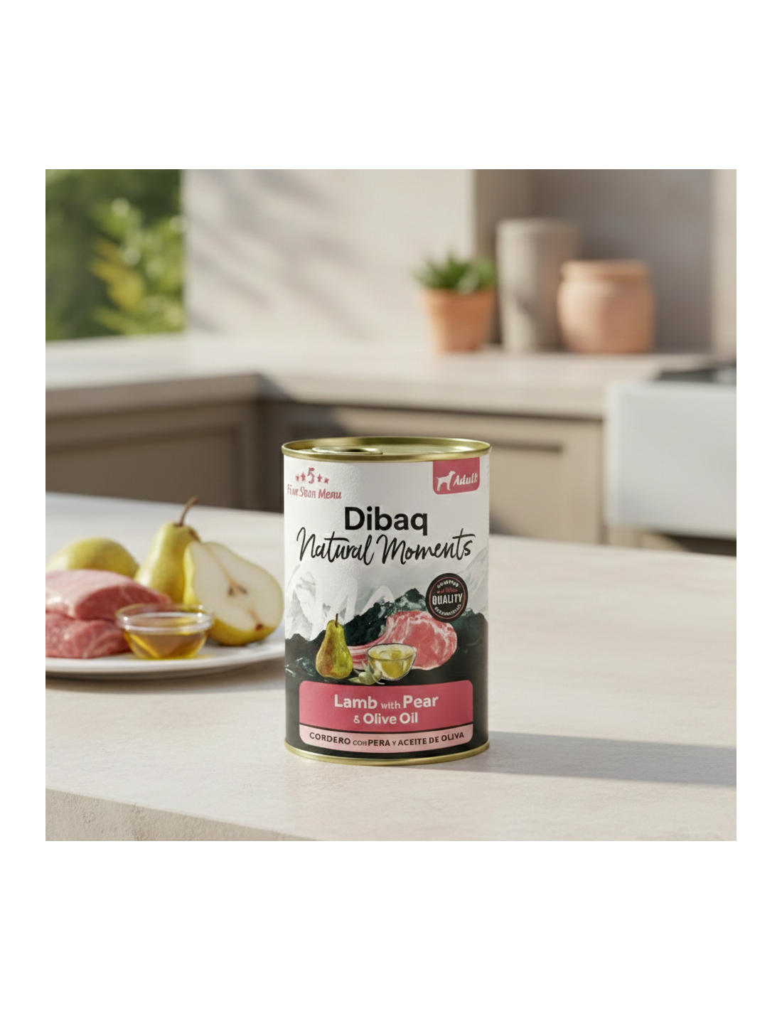 Dibaq Natural Moments Cordero con Pera para perros adultos