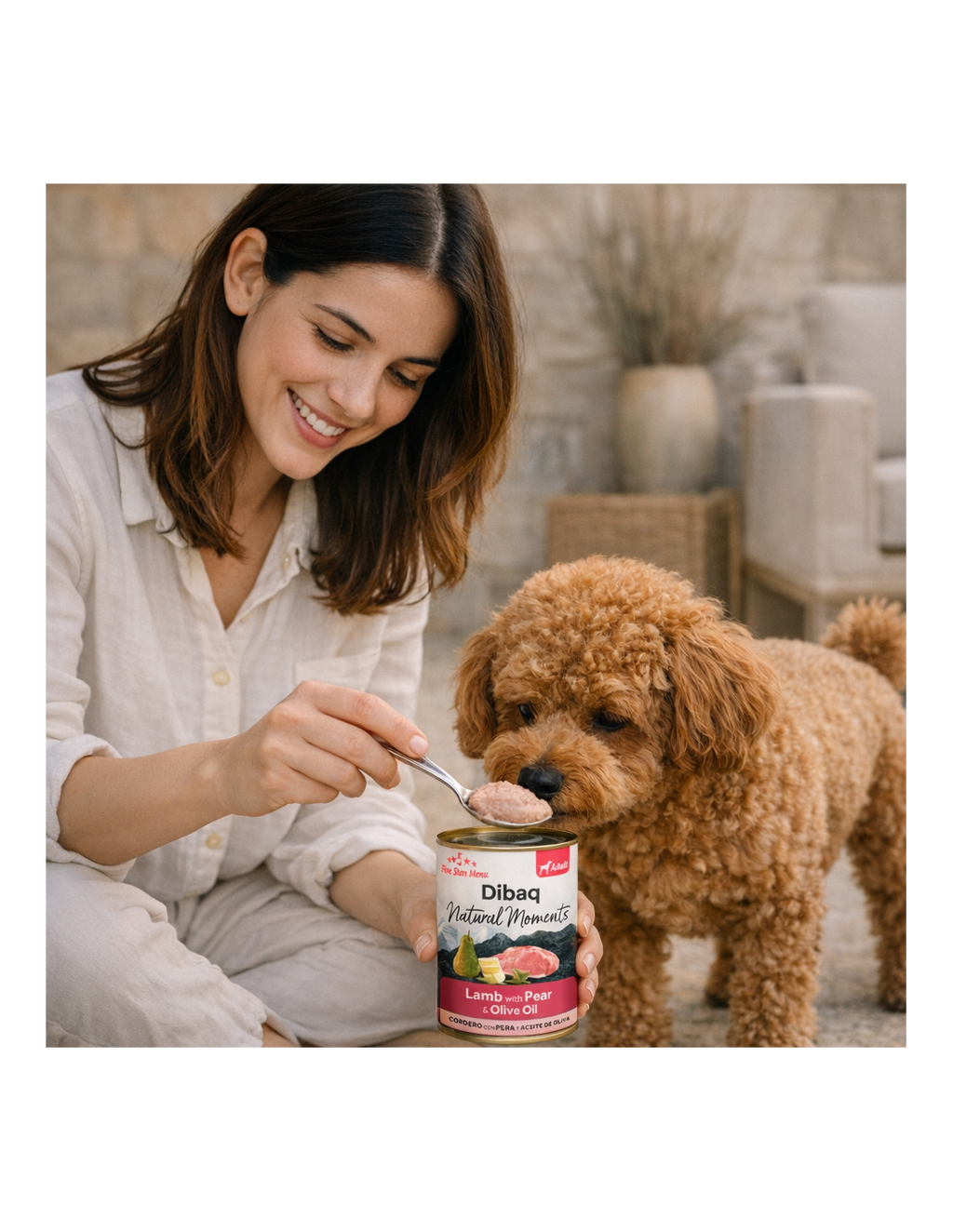 Dibaq Natural Moments Cordero con Pera para perros adultos