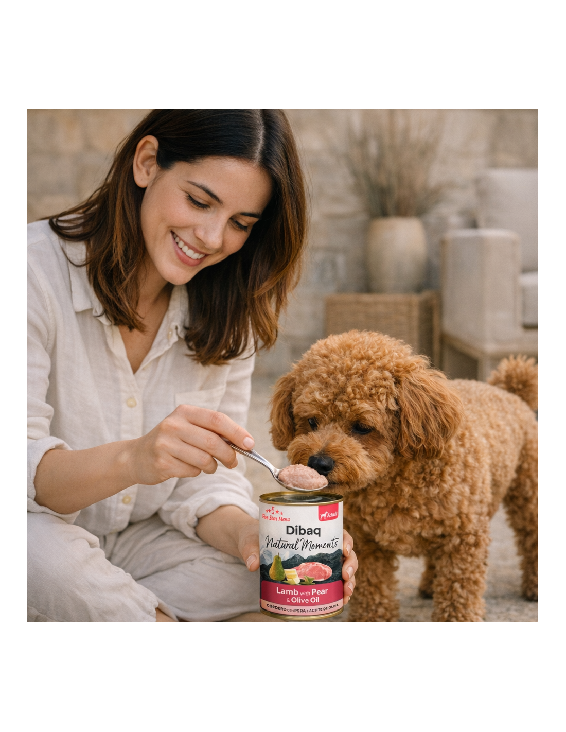 Dibaq Natural Moments Cordero con Pera para perros adultos