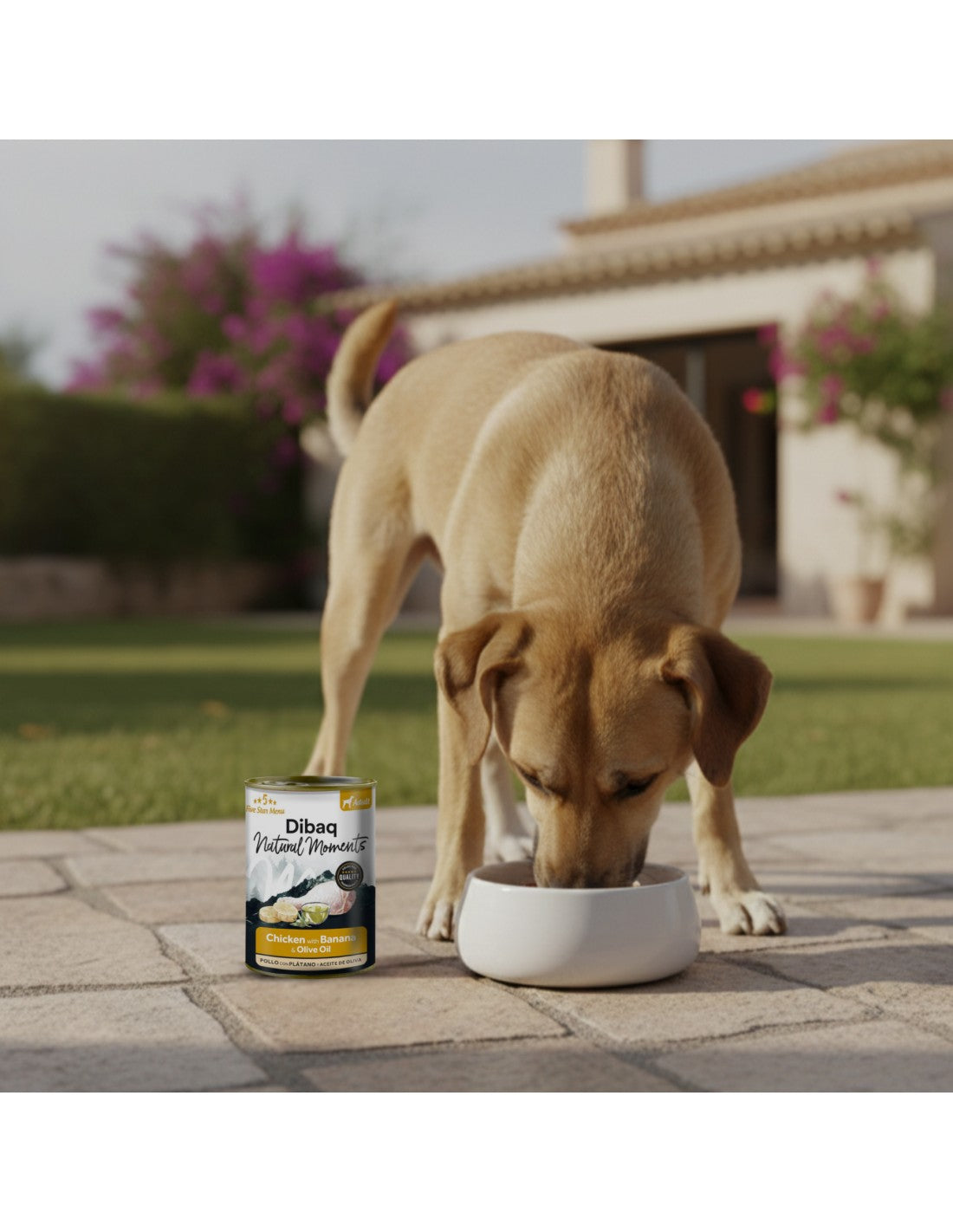 Dibaq Natural Moments Pollo con Plátano para perros adultos