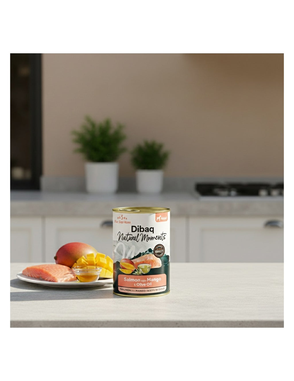 Dibaq Natural Moments Salmón con Mango para perros adultos