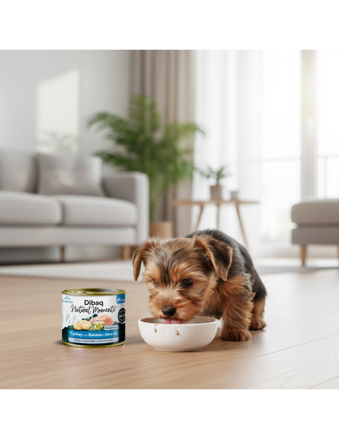 Dibaq Natural Moments Pavo y Platano para cachorros