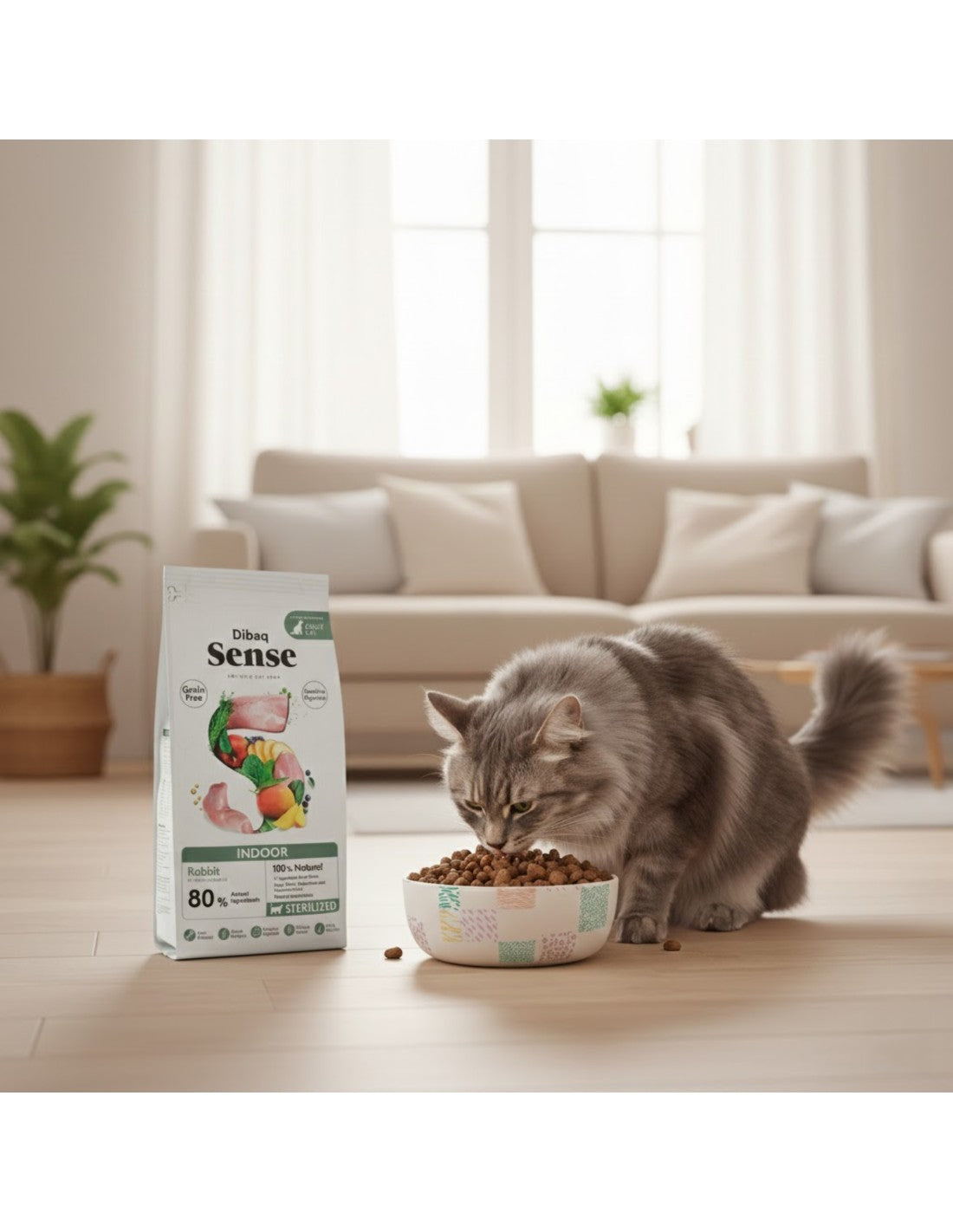 Pienso sin cereales para gatos de interior Dibaq Sense