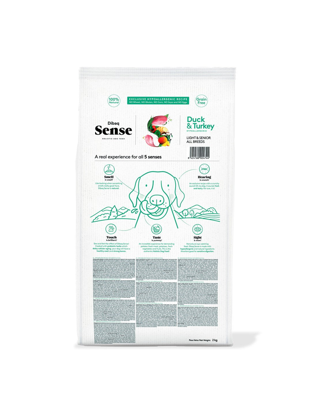 Dibaq Sense Grain Free Pato y Pavo Light o Senior