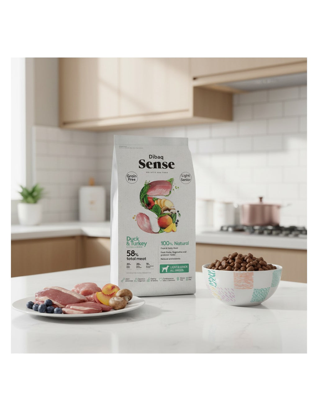 Dibaq Sense Grain Free Pato y Pavo Light o Senior