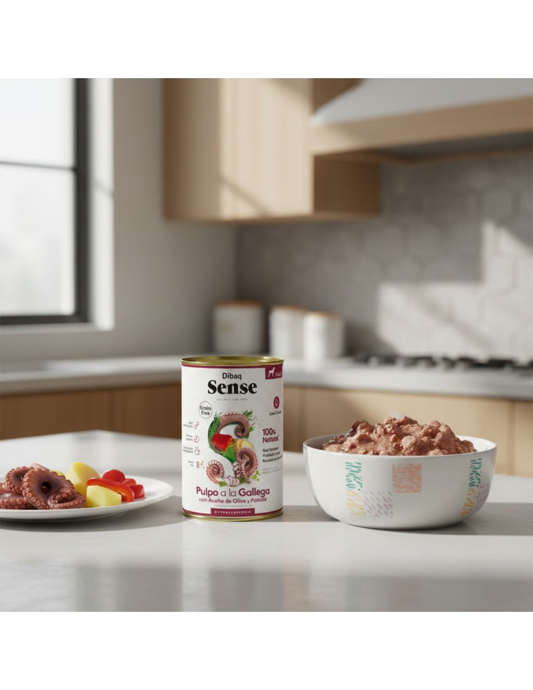 Lata Dibaq Sense Pulpo con pescado blanco para perros
