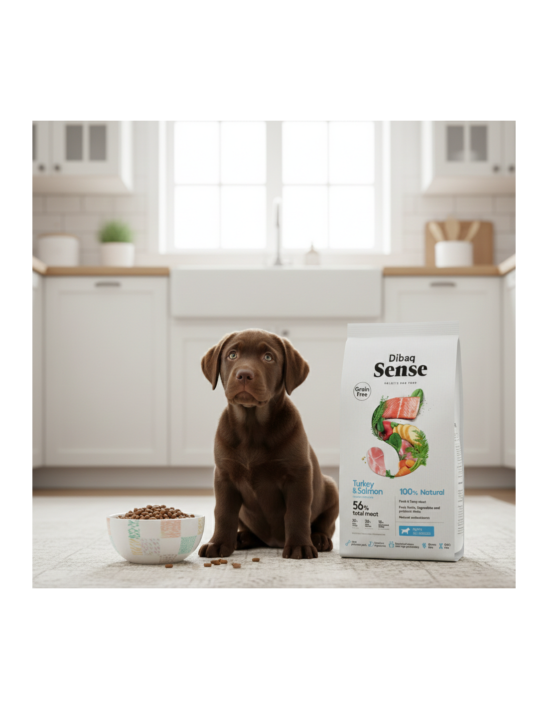Dibaq Sense Salmón y Pavo perros cachorros de todas las razas