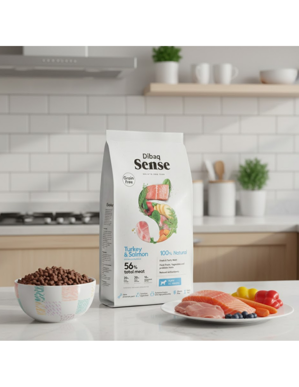 Dibaq Sense Salmón y Pavo perros cachorros de todas las razas