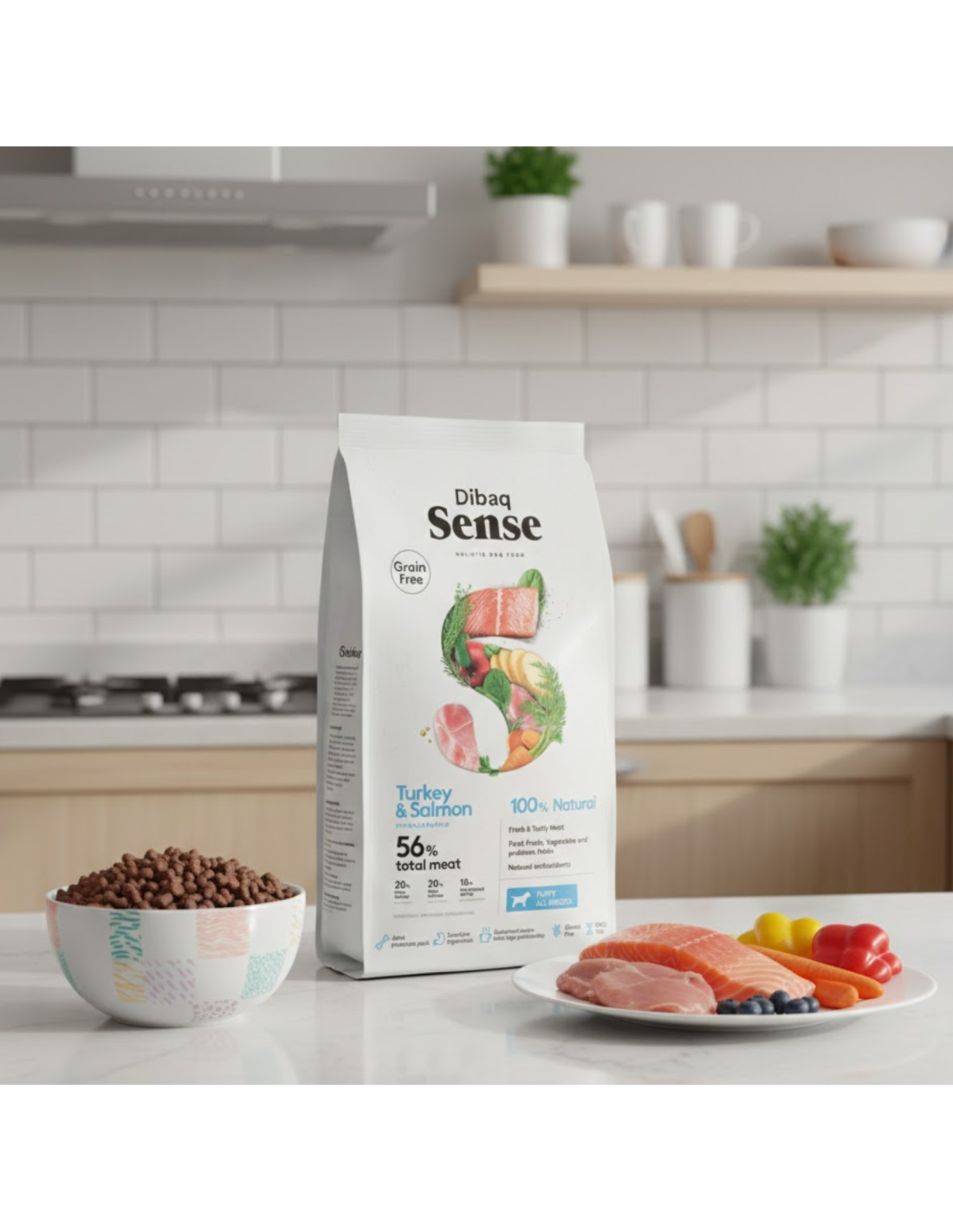 Dibaq Sense Salmón y Pavo perros cachorros de todas las razas
