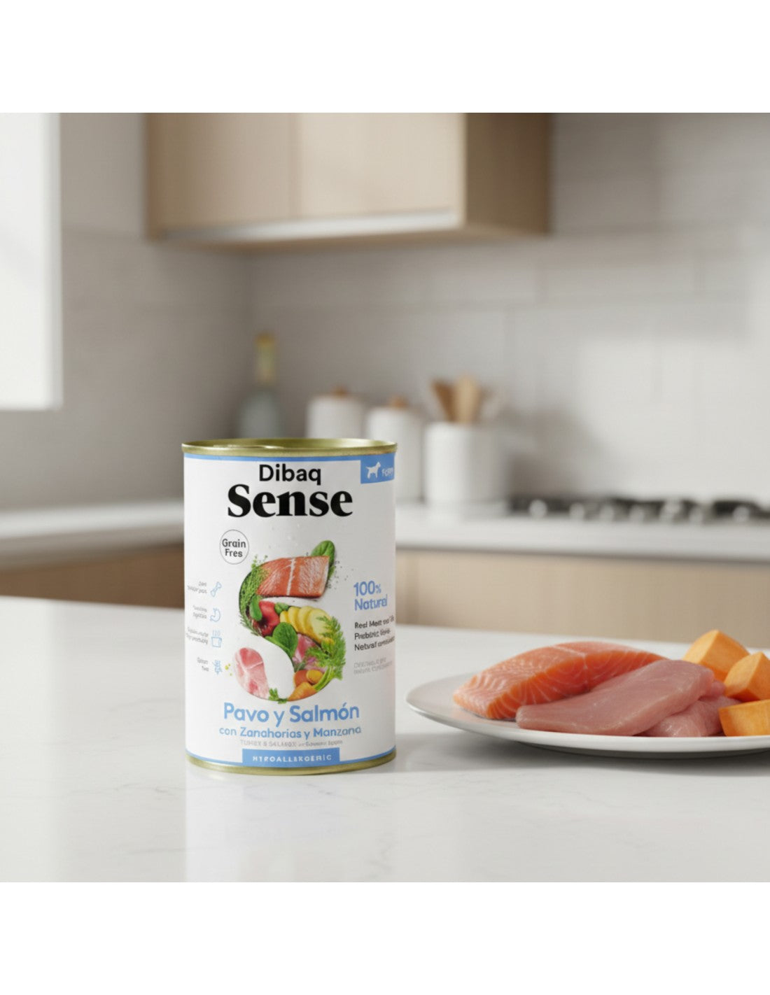 Dibaq Sense Puppy pavo y salmón alimento húmedo