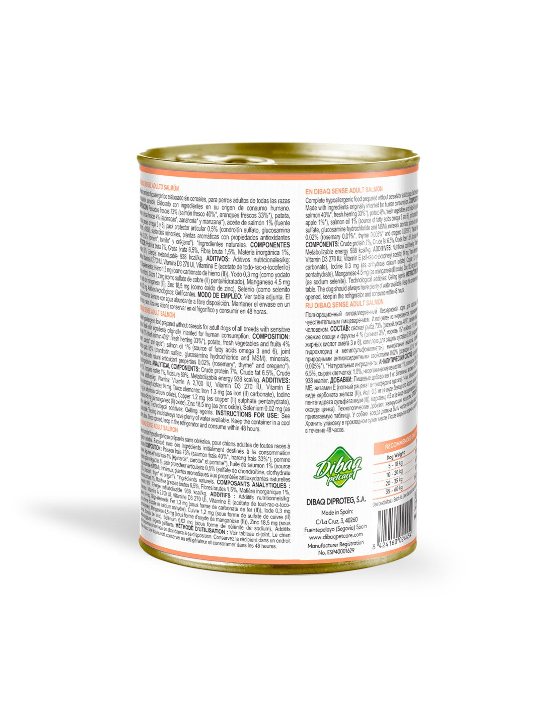 Dibaq Sense Lata Salmón para perros adultos