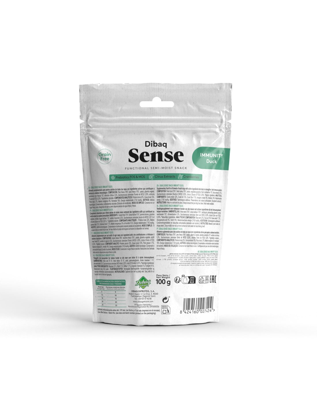 Dibaq Sense Snack Inmunity Pato para perros