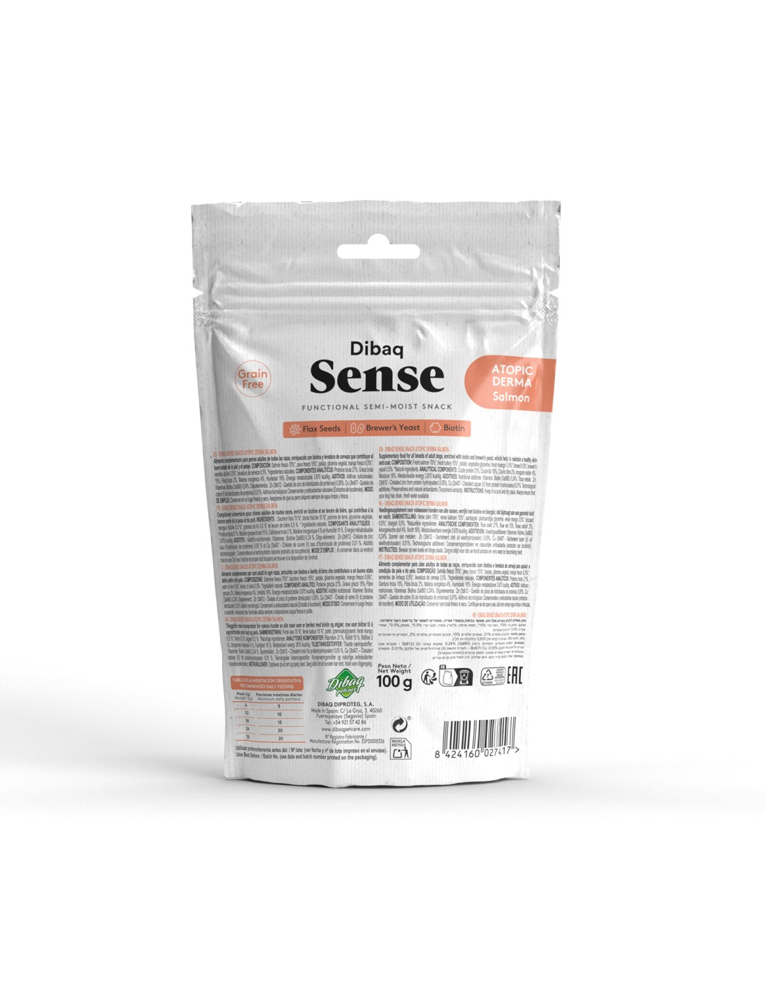 Dibaq Sense Snack Piel Atópica Salmón para perros