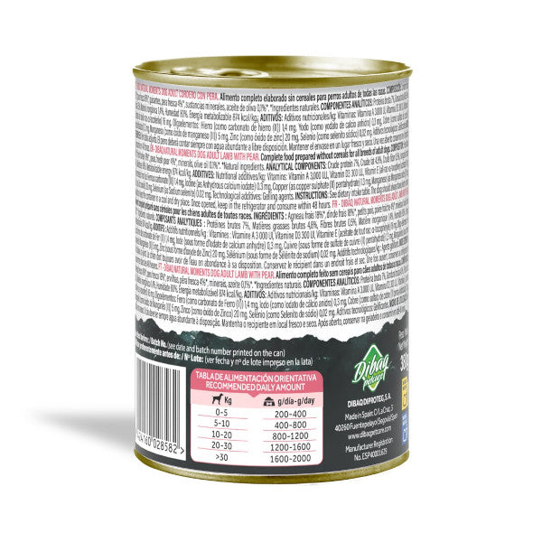 Dibaq Natural Moments Cordero con Pera para perros adultos