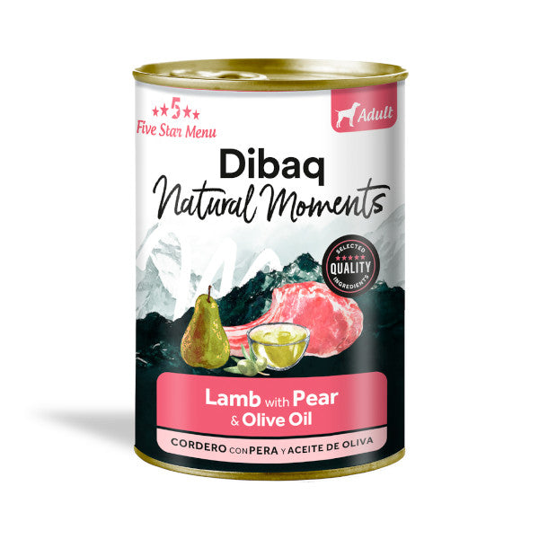 Dibaq Natural Moments Cordero con Pera para perros adultos