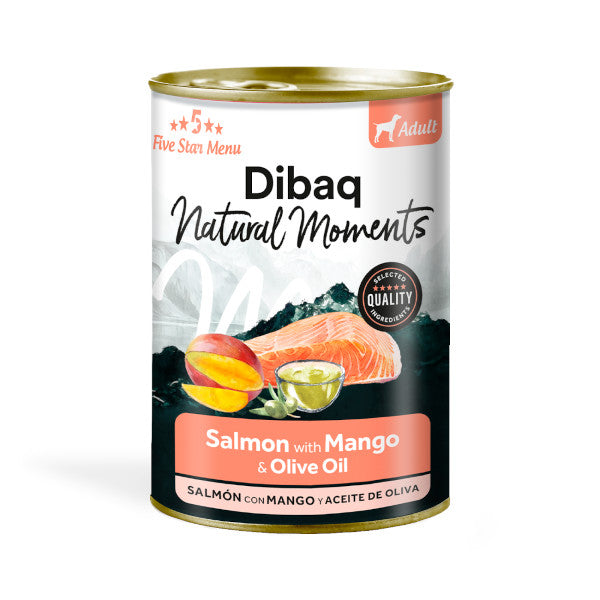 Dibaq Natural Moments Salmón con Mango para perros adultos