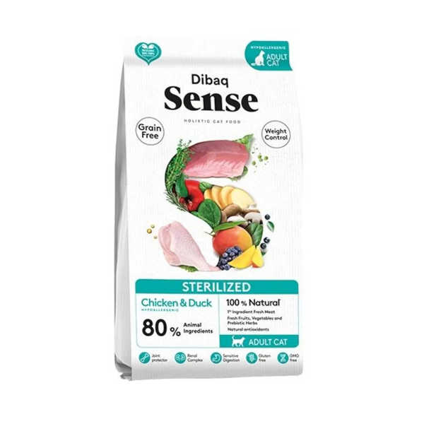 Dibaq Sense pollo y pato gatos adultos esterilizados