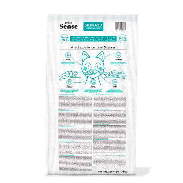 Dibaq Sense pollo y pato gatos adultos esterilizados